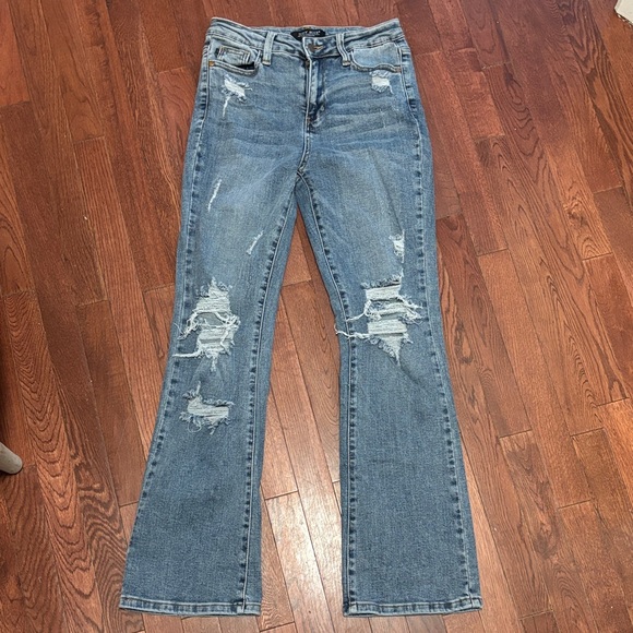 Judy Blue Faye Stone Wash Ripped Bootcut Jeans Size: 5/27 - Picture 4 of 7